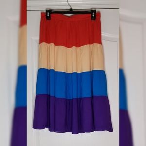 NWT Chandi & Lia Multicolor Skirt Size Large